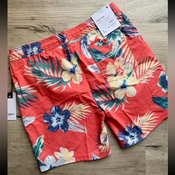 NWT | Goodfellow & Co. | Tropical Floral Swim Shorts | Men Swim Trunks | Medium - Picture 5 of 9